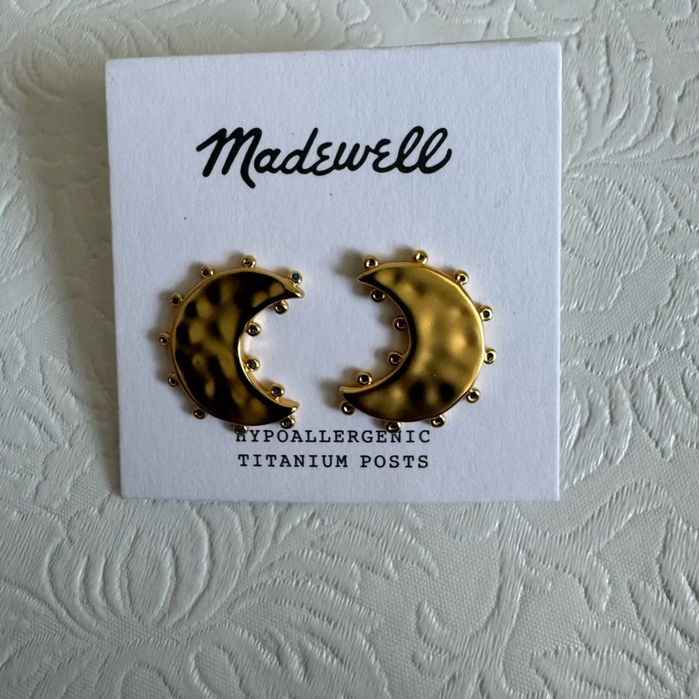 Madewell Celestial Moon Statement Stud Earrings - Picture 4 of 4